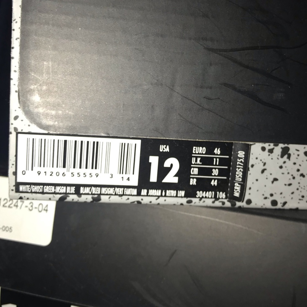 Air Jordan 6 Retro Low BOX ONLY
